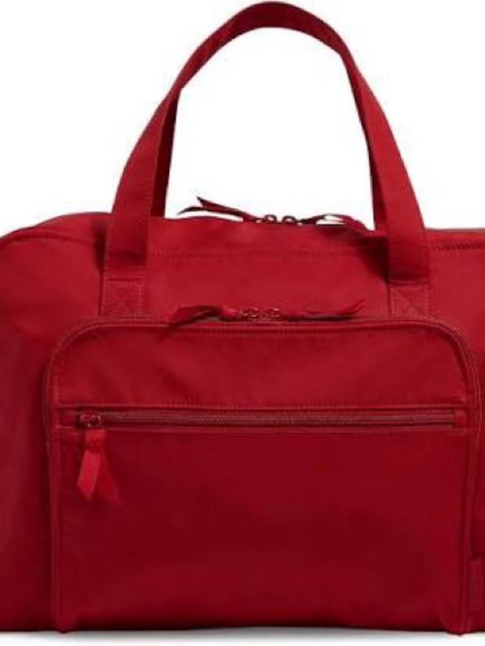 Vera Bradley Red Recycled Cotton Weekender Bag - Picture 2 of 2